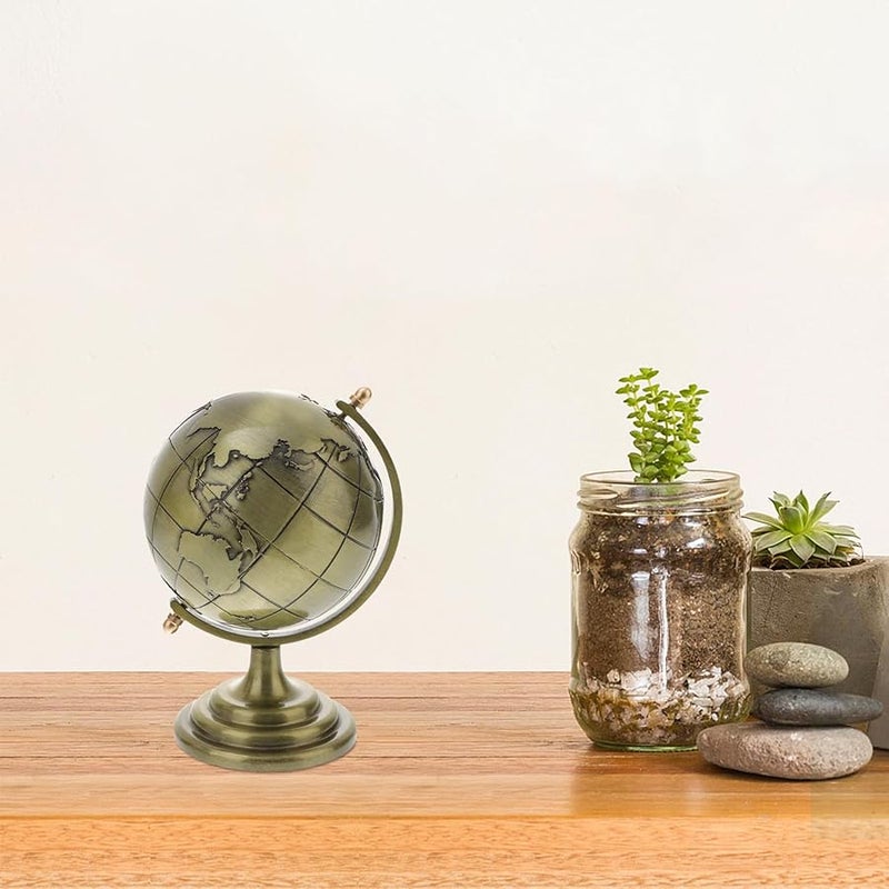 زخرفة مكتبية عالمية دوارة من البرونز العتيق لتزيين المكتب أو الدراسة أو المنزل - Image 2